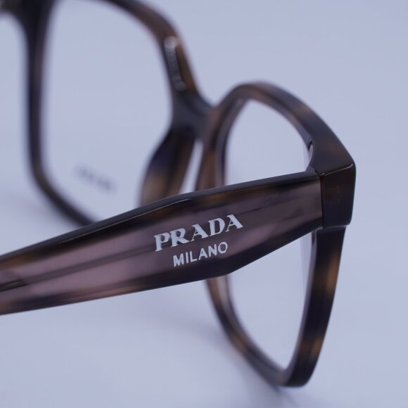 Prada PRB03V 23A1O1 Eyeglasses Havana Muave 54mm Square Frame - Picture 6 of 11